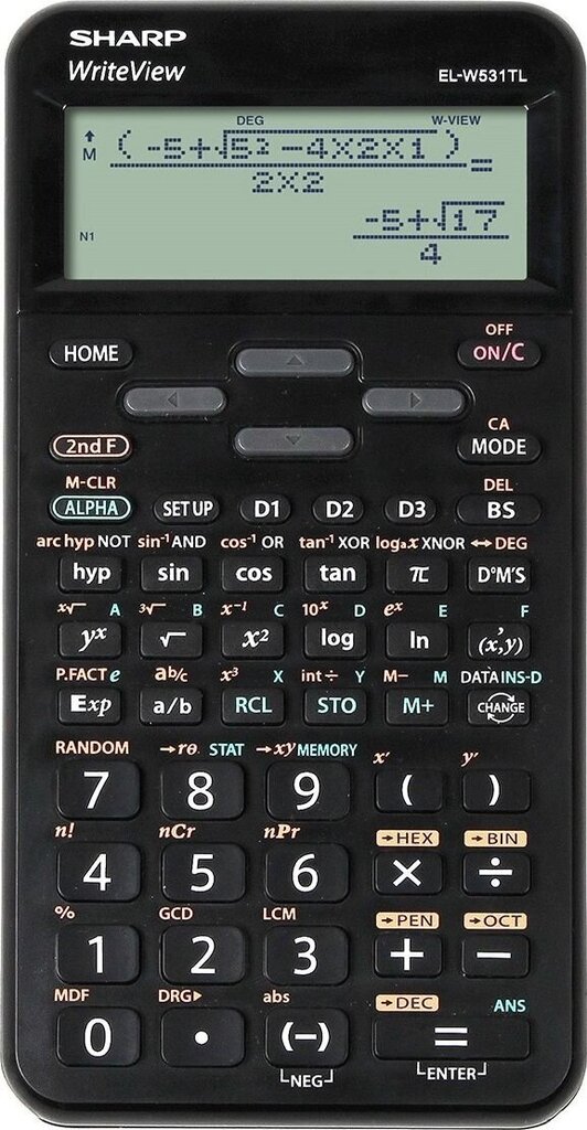 Skaičiuotuvas Sharp Scientific Calculator Black (ELW531TLBBK) цена и информация | Kanceliarinės prekės | pigu.lt