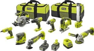 Набор аккумуляторных инструментов Ryobi One+ 18V, R18CK9-252S цена и информация | Механические инструменты | pigu.lt