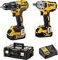 Dewalt įrankių rinkinys Combo XR 18V DCD791 + DCF894 + 2x5.0Ah Li-Ion (DCK2077P2T-QW) цена и информация | Suktuvai, gręžtuvai | pigu.lt