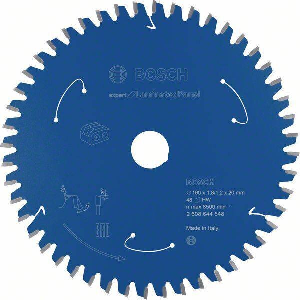Pjovimo diskas Bosch Expert Laminate, 160 mm kaina ir informacija | Pjūklai, pjovimo staklės | pigu.lt