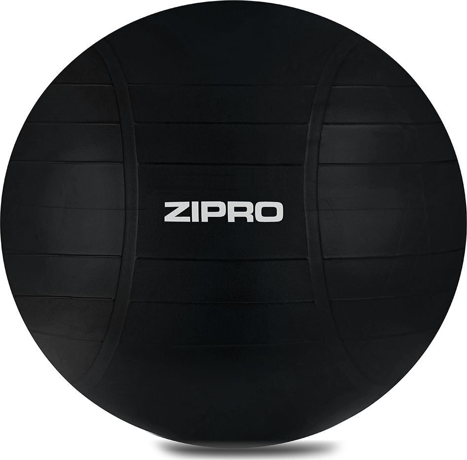 Gimnastikos kamuolys Zipro Anti-Burst su pompa, 65 cm, juodas kaina ir informacija | Gimnastikos kamuoliai | pigu.lt