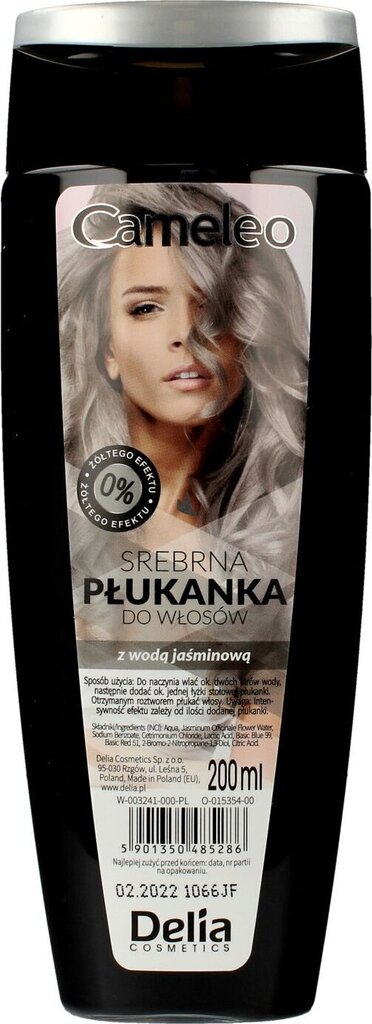 Plaukų skalavimo skystis Delia Cosmetics Cameleo, platina, 200 ml цена и информация | Plaukų dažai | pigu.lt