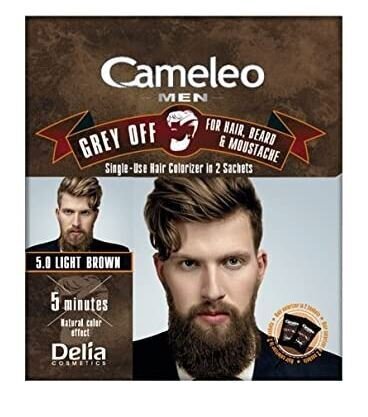 Kreminiai plaukų dažai Delia Cosmetics Cameleo Men 2 x 15 ml, 5.0 Light Brown kaina ir informacija | Plaukų dažai | pigu.lt