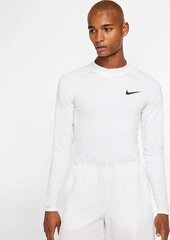 Sportiniai marškinėliai vyrams Nike Pro Top LS Tight Mock M BV5592-100, balti kaina ir informacija | Sportinė apranga vyrams | pigu.lt