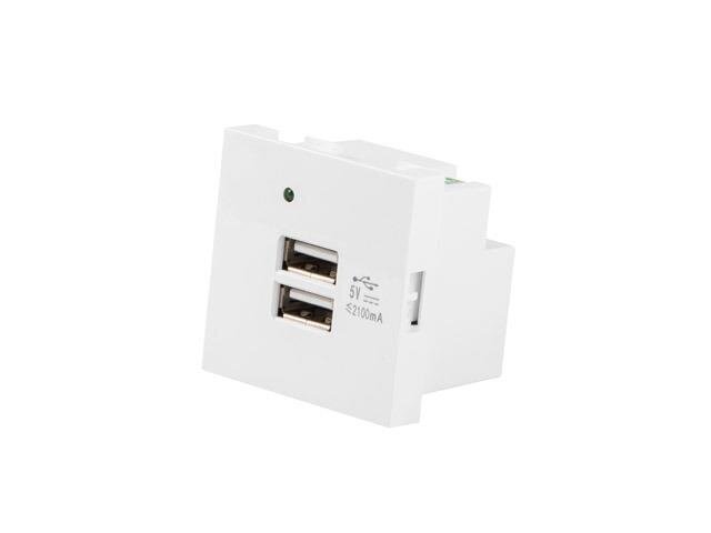 Lanberg AC-4545-2XUSB2.1-W kaina ir informacija | Kabeliai ir laidai | pigu.lt