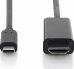 Digitus AK-300330-050-S, USB-C/HDMI, 5 м цена и информация | Кабели и провода | pigu.lt