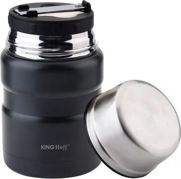 Maistinis termosas KingHoff KH-1459, 0.5L, juodas цена и информация | Termosai, termopuodeliai | pigu.lt
