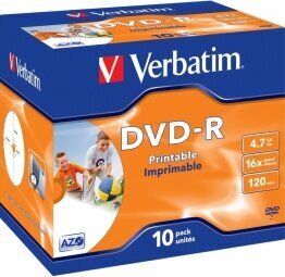DVD-R diskai Verbatim 43521 цена и информация | Vinilinės plokštelės, CD, DVD | pigu.lt