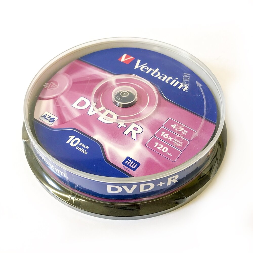 VERBATIM DVD + R 4.7GB / 16x 10 bokštų įbrėžimas цена и информация | USB laikmenos | pigu.lt