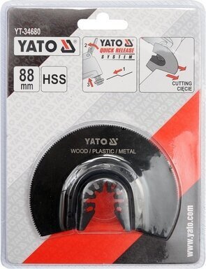 Priedas daugiafunkciniam prietaisui HSS, medžiui, plastikui, metalui Yato (YT-34680) kaina ir informacija | Mechaniniai įrankiai | pigu.lt