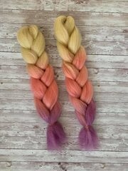 Plaukų pluoštas - kanekalonas, blond/rožinė/violetinė, 1 vnt. kaina ir informacija | Plaukų aksesuarai | pigu.lt
