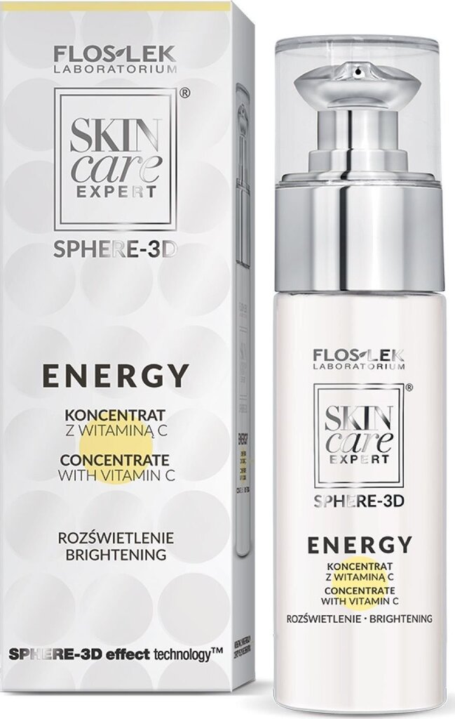 Suteikiantis energijos koncentratas veidui Floslek Skin Care Expert Sphere-3D, 30 ml цена и информация | Veido aliejai, serumai | pigu.lt