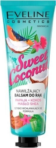 Kokoso drėkinamasis rankų losjonas Eveline Sweet Coconut, 50 ml цена и информация | Kūno kremai, losjonai | pigu.lt