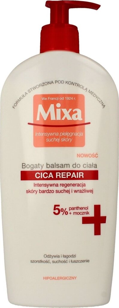 Kūno balzamas Mixa Balsam Cica Repair, 400 ml kaina ir informacija | Kūno kremai, losjonai | pigu.lt