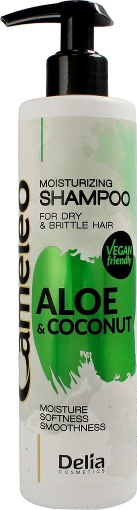 Drėkinamasis šampūnas plaukams Delia Cameleo Aloe and Coconut, 250ml цена и информация | Šampūnai | pigu.lt