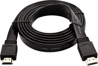V7 HDMI kabelis V7HDMI4FL-02M-BK-1E, 2 m kaina ir informacija | Kabeliai ir laidai | pigu.lt