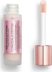 Тональный крем Makeup Revolution Conceal и Define F0.5, 23 мл цена и информация | Пудры, базы под макияж | pigu.lt