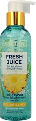 Skaistinamasis micelinis gelis su citrusiniu vandeniu Bielenda Fresh Juice Ananasai, 190g kaina ir informacija | Veido prausikliai, valikliai | pigu.lt