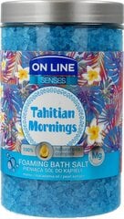 Соль для ванны On Line Senses Tahitian Mornings, 480 г цена и информация | Масла, гели для душа | pigu.lt