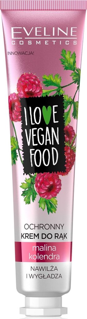 Rankų kremas Eveline I Love Vegan Food Raspberry, 50 ml kaina ir informacija | Kūno kremai, losjonai | pigu.lt
