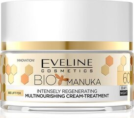 Укрепляющий крем для лица Eveline KBio Manuka 60+, 50 мл цена и информация | Кремы для лица | pigu.lt