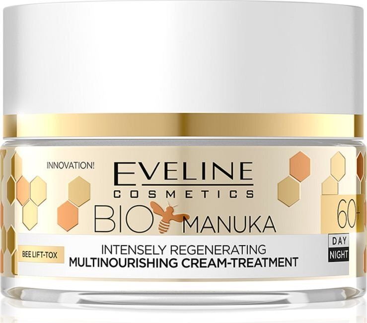 Stangrinamasis veido kremas Eveline KBio Manuka 60+, 50ml цена и информация | Veido kremai | pigu.lt