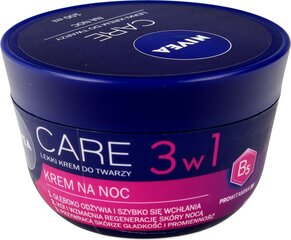 Ночной восстанавливающий крем для лица Nivea Care 3 в 1, 100 мл цена и информация | Кремы для лица | pigu.lt