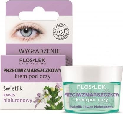 Paakių kremas Floslek Eyebright and Hyaluronic Acid 15 ml цена и информация | Paakių kremai, serumai | pigu.lt