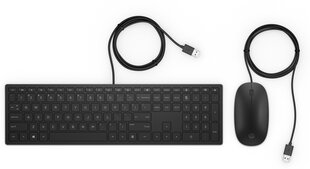 HP Pavilion 400 keyboard USB Black kaina ir informacija | Klaviatūros | pigu.lt