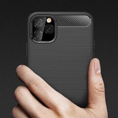 Чехол Carbon, для iPhone 11 Pro Max, черный цена и информация | Чехлы для телефонов | pigu.lt
