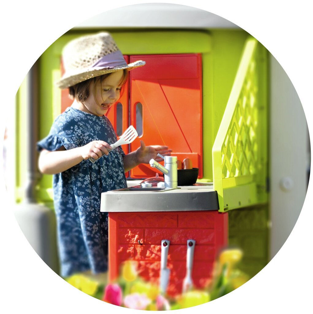 Vaikų žaidimų namelio virtuvėlė Smoby Summer Kitchen kaina ir informacija | Vaikų žaidimų nameliai | pigu.lt