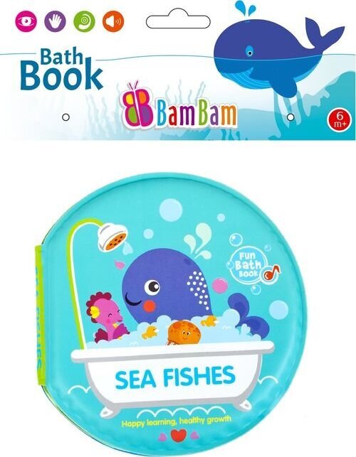Maudynių knygelė jūros gyvūnai BamBam kaina ir informacija | Žaislai kūdikiams | pigu.lt