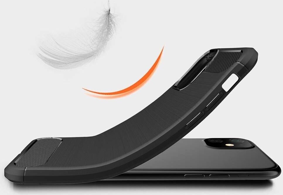 Forcell Carbon Case Iphone 11 juodas kaina ir informacija | Telefono dėklai | pigu.lt