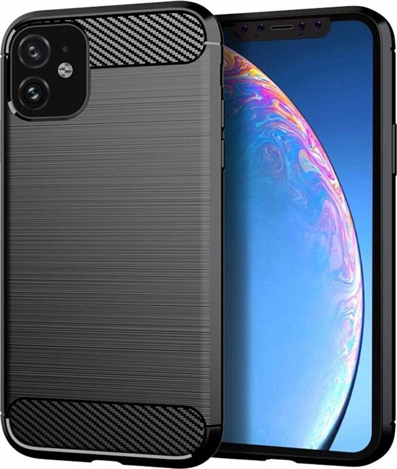 Forcell Carbon Case Iphone 11 juodas kaina ir informacija | Telefono dėklai | pigu.lt