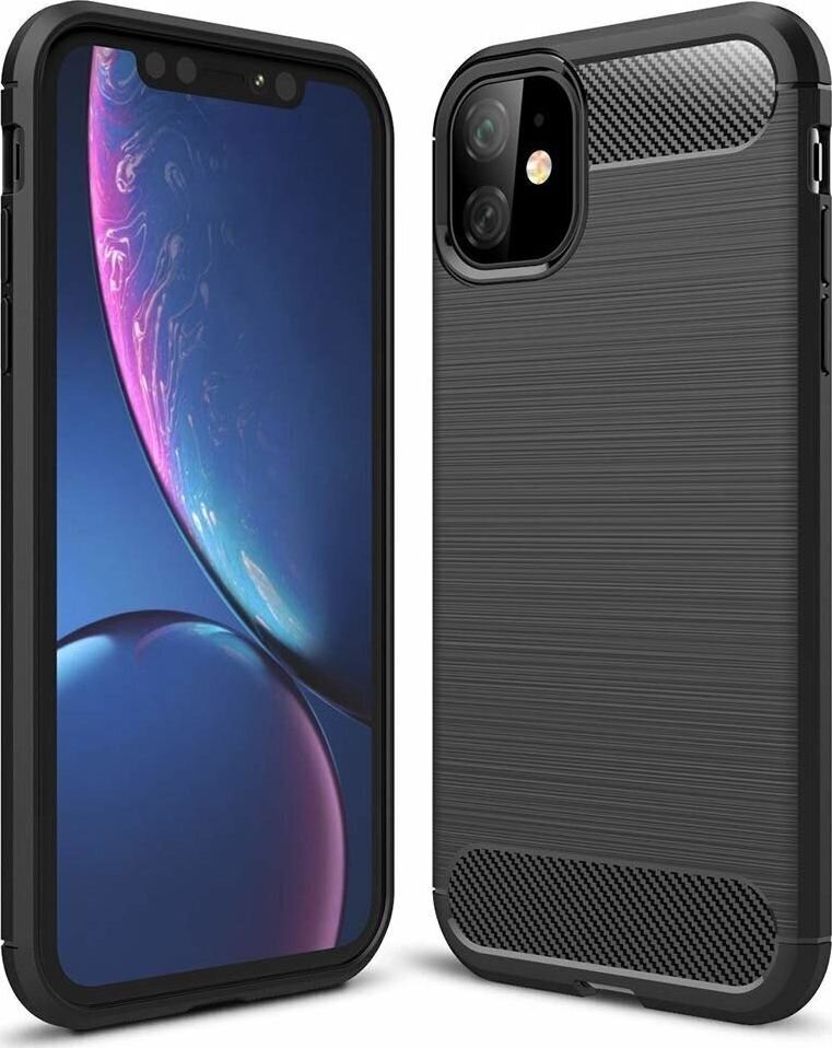 Forcell Carbon Case Iphone 11 juodas kaina ir informacija | Telefono dėklai | pigu.lt