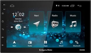 Автомагнитола Kruger&Matz с bluetooth и навигацией цена и информация | Автомагнитолы, мультимедиа | pigu.lt