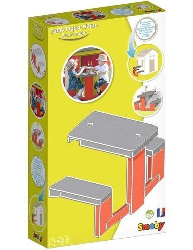 Vaikų žaidimų namelio staliukas su suoliuku Smoby Neo Jura kaina ir informacija | Vaikų žaidimų nameliai | pigu.lt