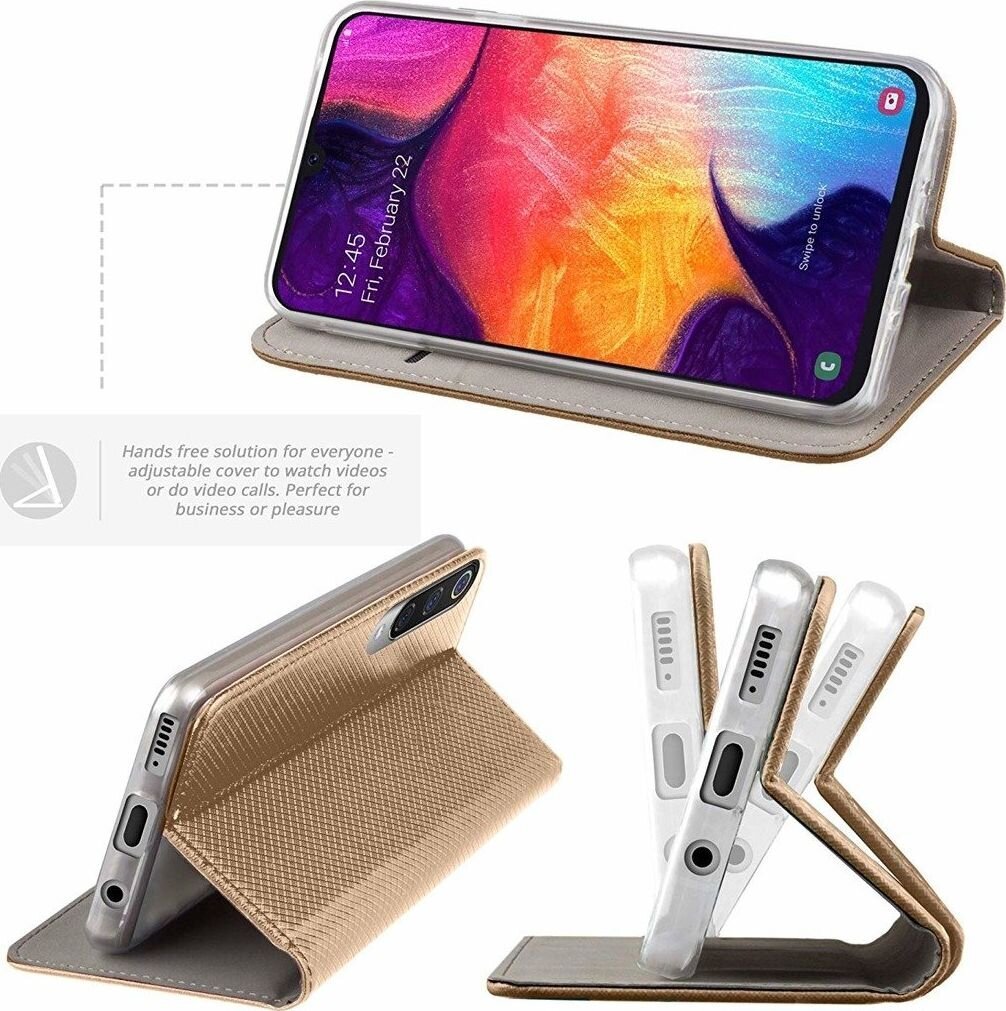 Etui Smart Magnet Book dėklas skirtas Huawei P Smart Z, auksinė kaina ir informacija | Telefono dėklai | pigu.lt