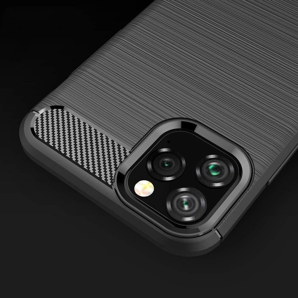 Dėklas Carbon skirtas iPhone 11 Pro, juoda kaina ir informacija | Telefono dėklai | pigu.lt