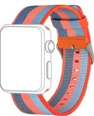 Topp Watch Band Textile Orange Blue kaina ir informacija | Išmaniųjų laikrodžių ir apyrankių priedai | pigu.lt
