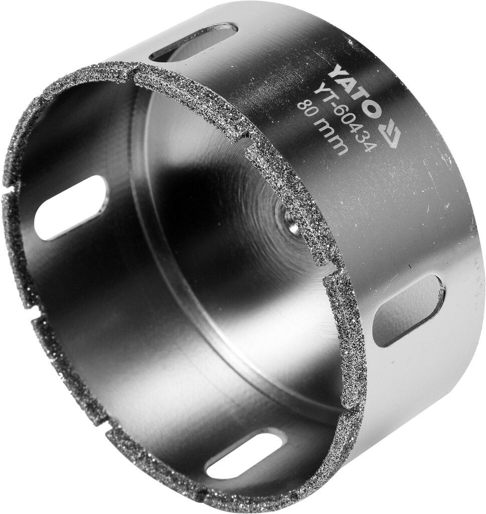 Deimantinė gręžimo karūnėlė Yato Ø 80 mm (YT-60434) kaina ir informacija | Mechaniniai įrankiai | pigu.lt