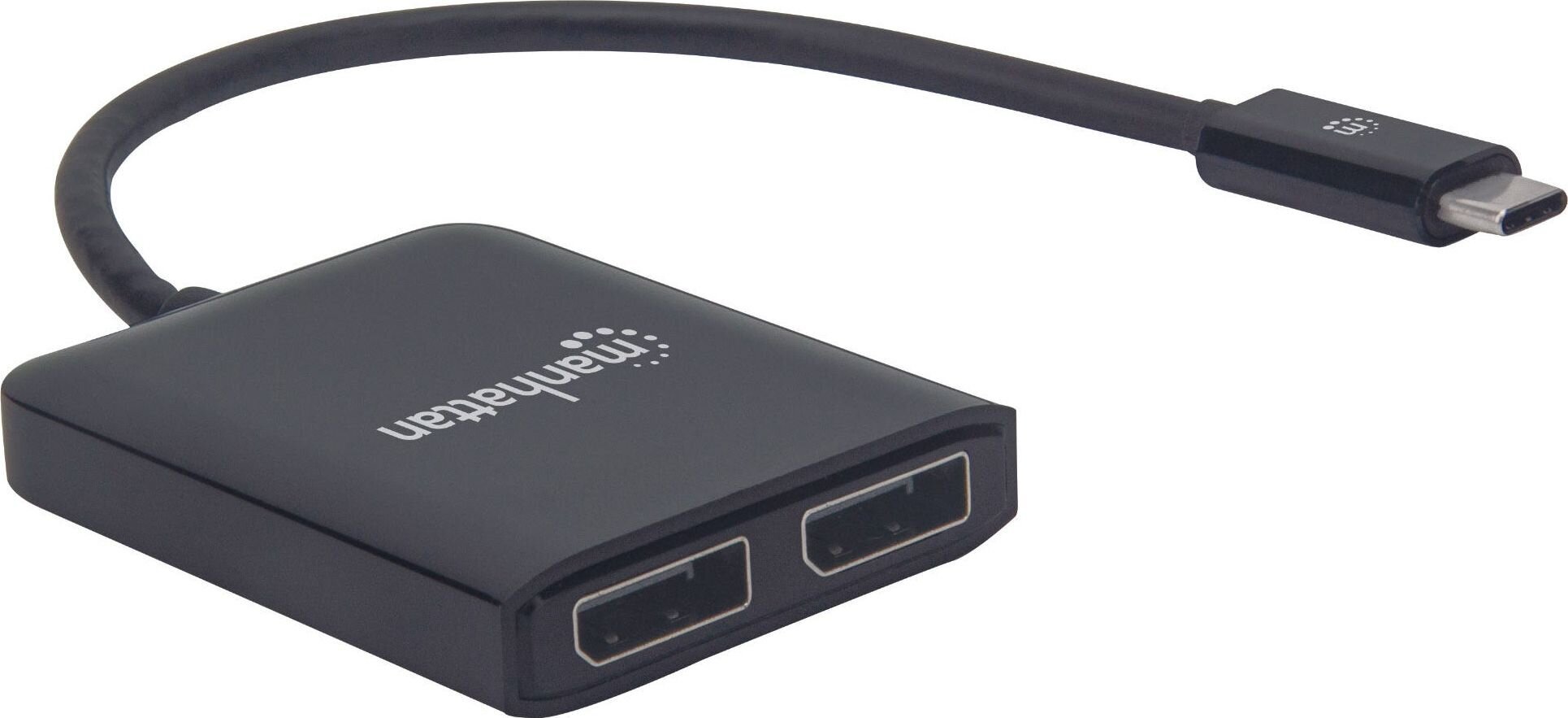 Adapteris šakotuvas Manhattan USB-C į 2X DisplayPort MST 4K HUB kaina ir informacija | Adapteriai, USB šakotuvai | pigu.lt