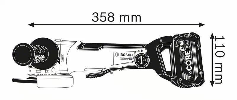 Akumuliatorinis kampinis šlifuoklis Bosch GWX 18V-10 SC Professional kaina ir informacija | Šlifuokliai | pigu.lt