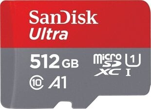 SanDisk SDSQUAR-512G-GN6MA MicroSDXC kaina ir informacija | Atminties kortelės fotoaparatams, kameroms | pigu.lt