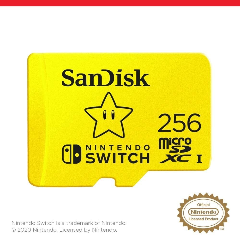 SanDisk 256GB microSDXC card for Nintendo Switch consoles up to 100 MB/s UHS-I Class 10 U3 цена и информация | Atminties kortelės telefonams | pigu.lt