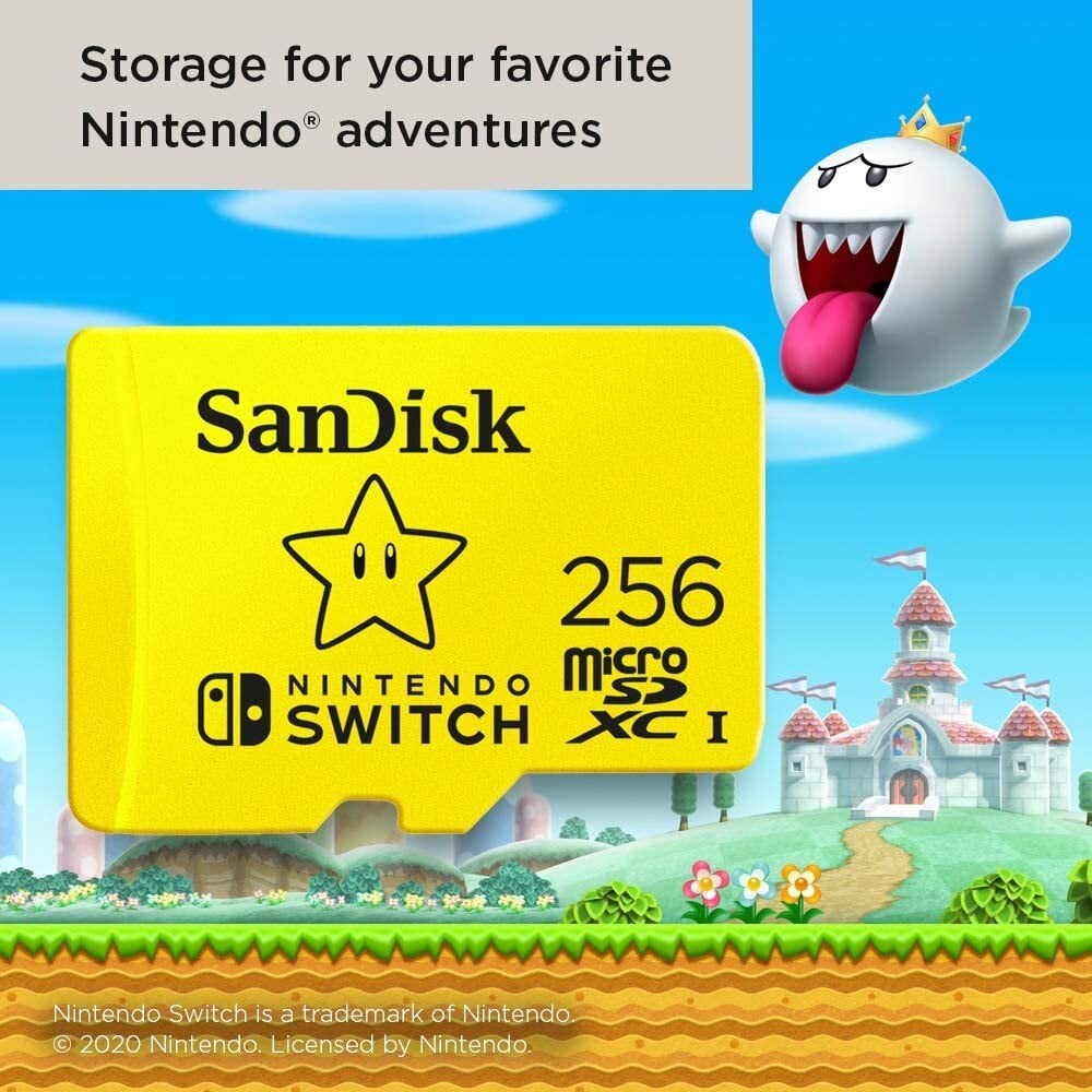 SanDisk 256GB microSDXC card for Nintendo Switch consoles up to 100 MB/s UHS-I Class 10 U3 цена и информация | Atminties kortelės telefonams | pigu.lt