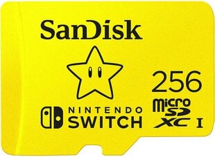 SanDisk 256GB microSDXC card for Nintendo Switch consoles up to 100 MB/s UHS-I Class 10 U3 kaina ir informacija | Atminties kortelės telefonams | pigu.lt