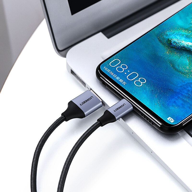 Ugreen US290 laidas micro USB, QC 3.0, 2.4A. 1.5 m, juodas цена и информация | Laidai telefonams | pigu.lt