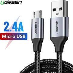 Ugreen US290 laidas micro USB, QC 3.0, 2.4A. 1.5 m, juodas kaina ir informacija | Laidai telefonams | pigu.lt