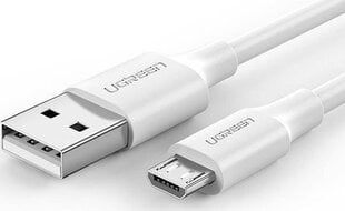 Кабель Ugreen US289 micro USB, QC 3.0, 2.4A. 0.25 м, белый цена и информация | Кабели для телефонов | pigu.lt